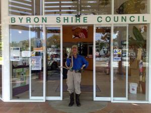 George Ellis Snakeman at Byron Shire Council